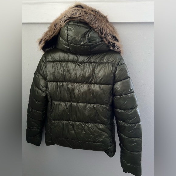 NWT Superdry Code MTN Fuji Shine Jacket Dark Moss Green Women Size 10 - Picture 4 of 11